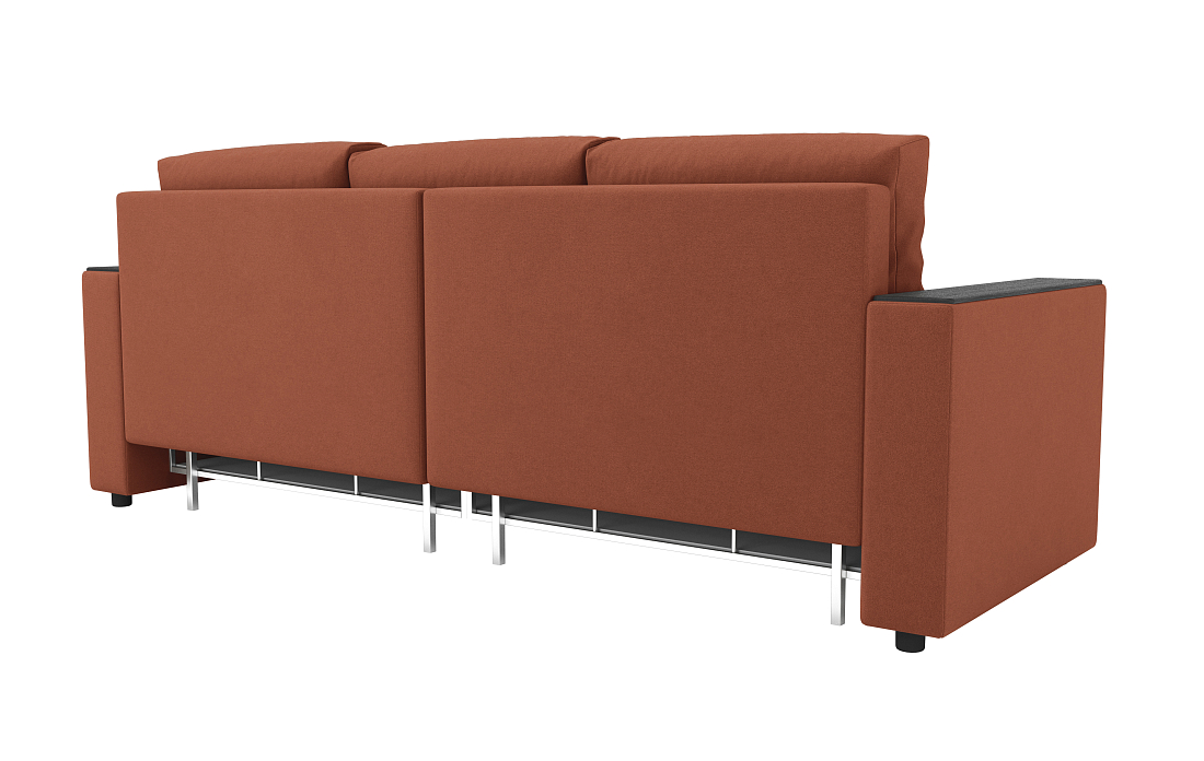 Гермес / Диван - кровать 3-х мест велюр велутто кирпичный